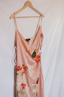 Rosé wrap dress